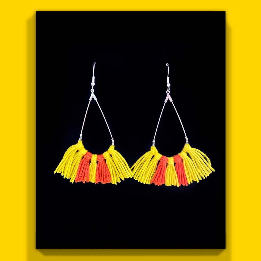 Neon Fringe Earrings